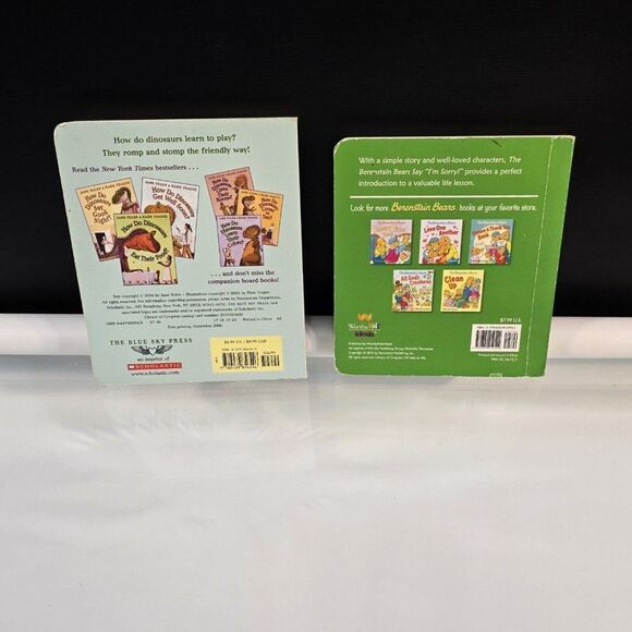 2 Board Books How Do Dinosaurs Play with Their Friends/The Berenstain Bears - Picture 2 of 10